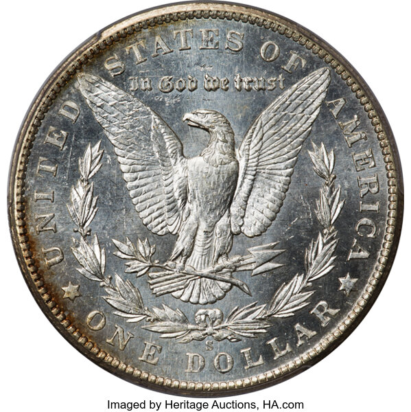 image for: 1901-S $1 MS65 Prooflike PCGS. The 1901-S is a scarce date with reflective fields, and Gem-quality Prooflike pieces are dec...