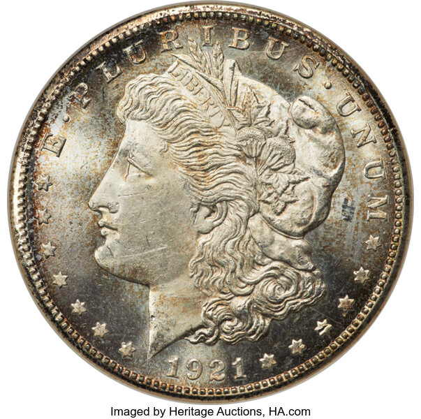image for: 1921-S $1 MS64 Prooflike NGC. Prooflike examples of the 1921-S Morgan dollar are rarely seen. NGC reports only 19 such coin...
