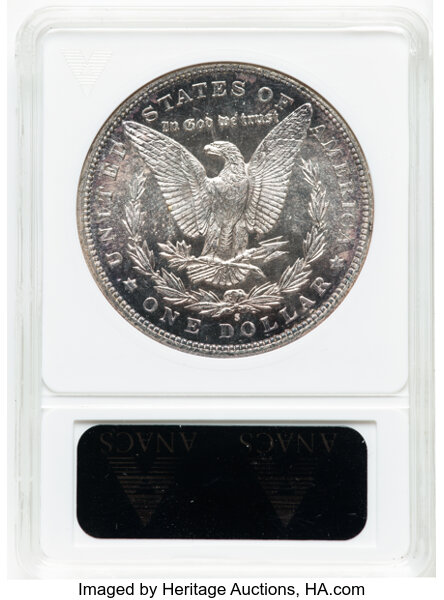 image for: 1888-S $1 MS64 Deep Mirror Prooflike ANACS. Housed in a small-sized holder....