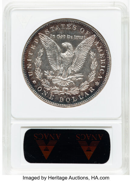 image for: 1896 $1  ANACS MS65 DMPL