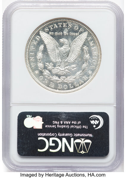 1921 $1  Morgan MS DMPL MS63 DMPL CAC thumbnail 2