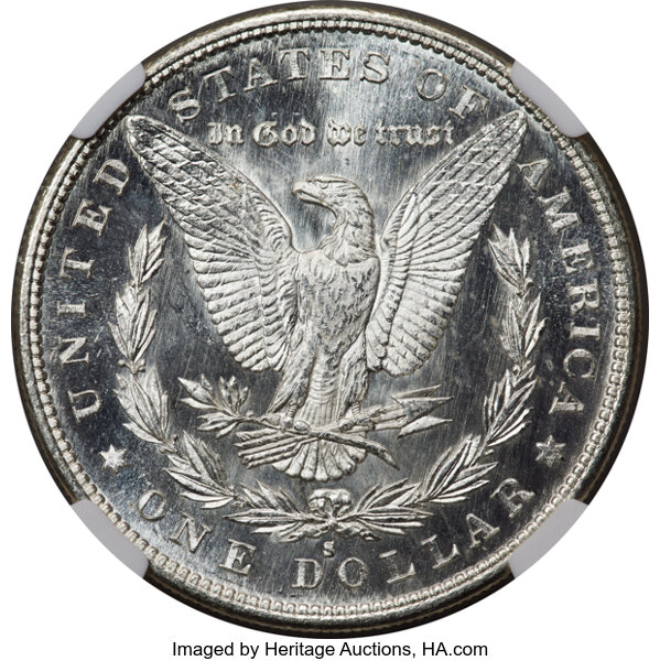 image for: 1880-S $1  NGC MS67+ PL CAC