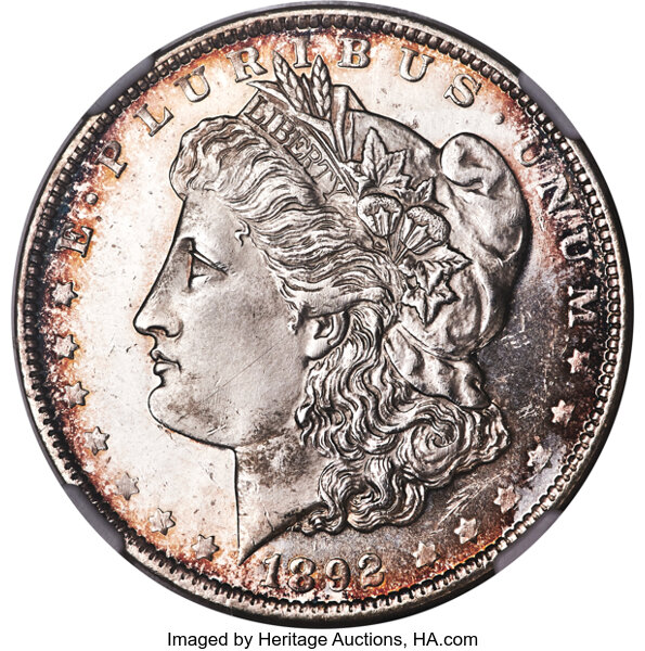 image for: 1892-O $1 MS64 Deep Prooflike NGC. The 1892-O Morgan dollar is usually available in Mint State, although Prooflike and Deep...