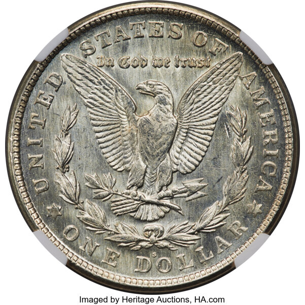 image for: 1921-S $1 MS64 Prooflike NGC. NGC lists only 19 Prooflike examples of the 1921-S Morgan dollar, along with a lone Deep Proo...