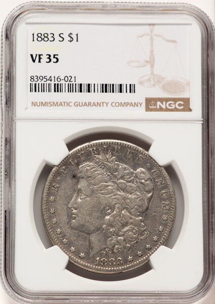 1883-S $1 VF35 NGC. Mintage 6,250,000. ...