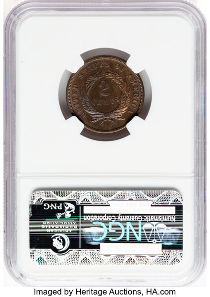 image for: 1872 2C PR65 Brown NGC. NGC Census: (38/10).  Mintage 950. ...