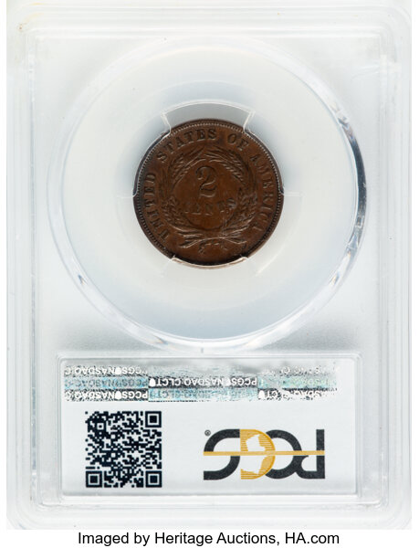 image for: 1872 2C Doubled Die Obverse, FS-101, XF45 PCGS. CAC. PCGS Population: (1/9). CAC Population: (1/5). Mintage 65,000....