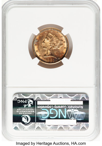 image for: 1881 $5  NGC MS61