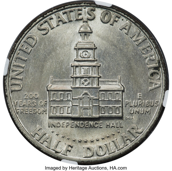 image for: 1976 Clad 50c NGC MS65