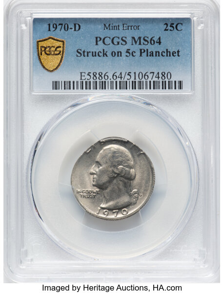 image for: 1970-D 25c PCGS MS64