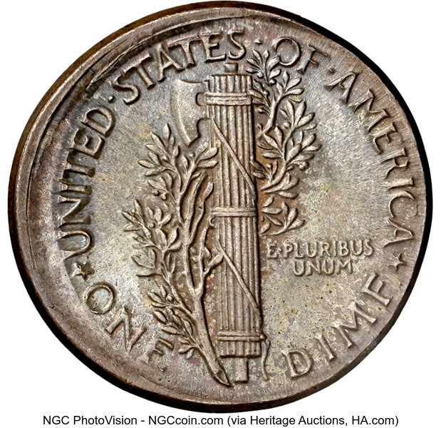 image for: 1945 10c NGC MS64 FB