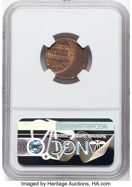 image for: 1970-D 1c NGC AU58 RB