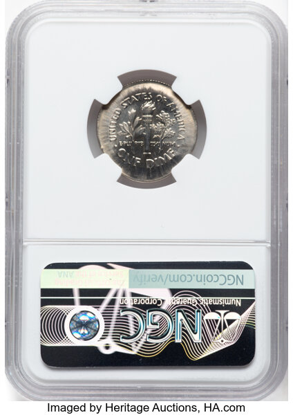 image for: 2000-P 10C Roosevelt Dime -- Broadstruck Multistruck -- MS65 NGC. NGC Census: (2/16)....