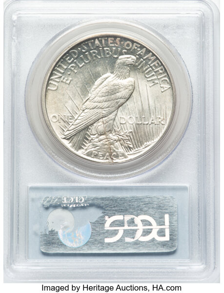 image for: 1921 Peace, High Relief $1  PCGS MS64