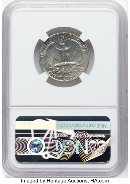 image for: 1965 25c NGC MS62