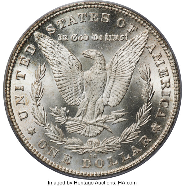 image for: 1880-CC 8/7, High 7, VAM-5  $1  PCGS MS66