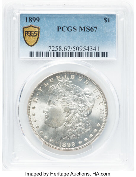 image for: 1899 $1  PCGS MS67