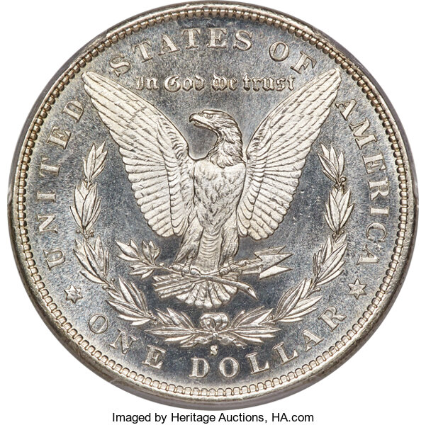 image for: 1890-S $1  PCGS MS66+ CAC