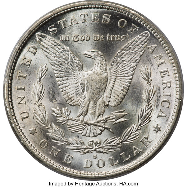 image for: 1891-S $1  PCGS MS66