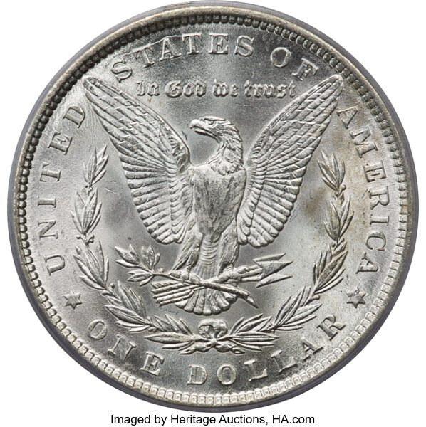 image for: 1890 $1  PCGS MS65