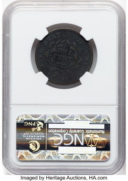 image for: 1794 Head of 1794, S-65  1c NGC F12 BN