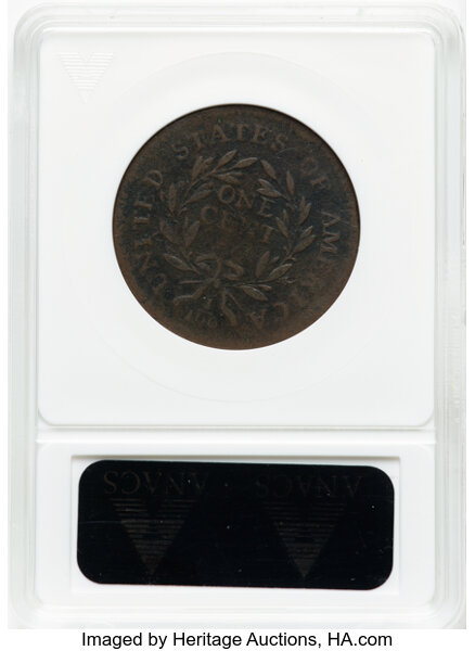 image for: 1795 Plain Edge, S-76b  1c ANACS Deta F12 BN