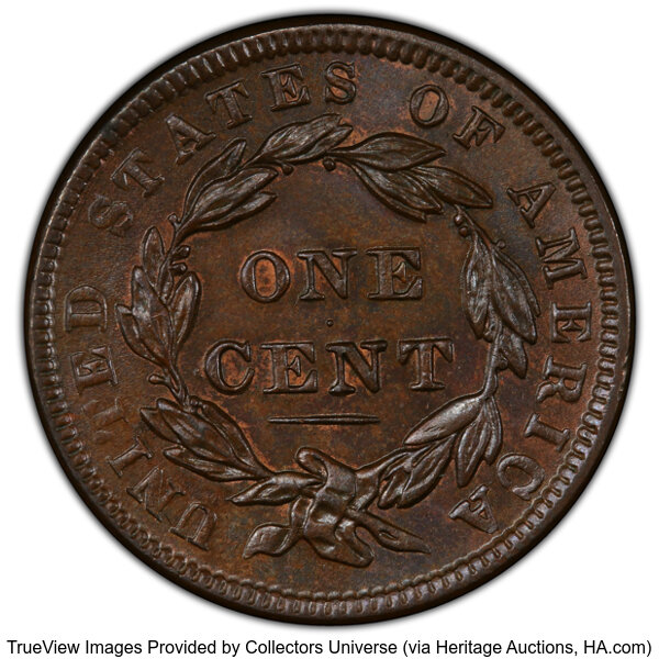 image for: 1838 N-1 1c PCGS MS64 BN CAC