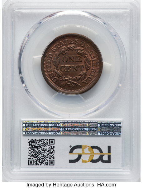 image for: 1852 1c PCGS MS65 BN CAC