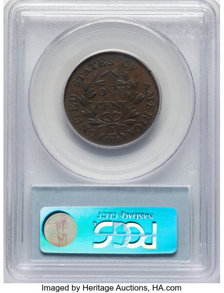 image for: 1802 Normal Reverse 1c PCGS AU50 BN CAC