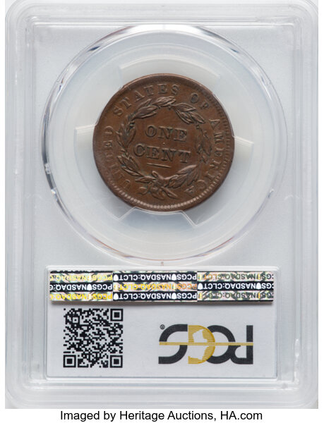 image for: 1838 1c PCGS AU53 BN