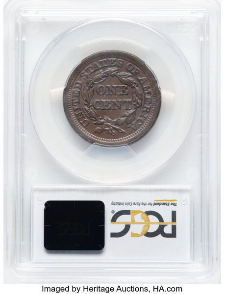 image for: 1851 N-4 1c PCGS MS65 BN