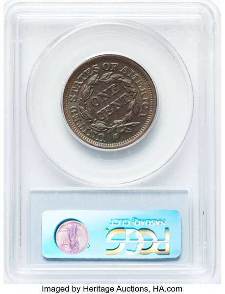 image for: 1852 N-3 1c PCGS MS64 BN CAC