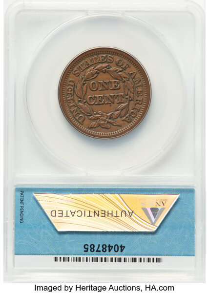 image for: 1853 1c ANACS XF45 BN