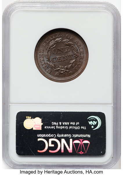 image for: 1854 1c NGC MS66 BN