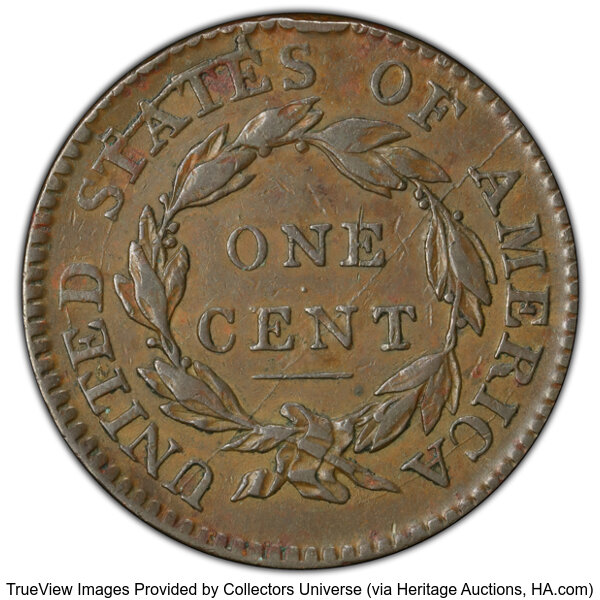 image for: 1817 1C 13 Stars, N-17, R.4, VF35 PCGS. PCGS Population: (44/462 and 0/11+).  Mintage 3,948,400....