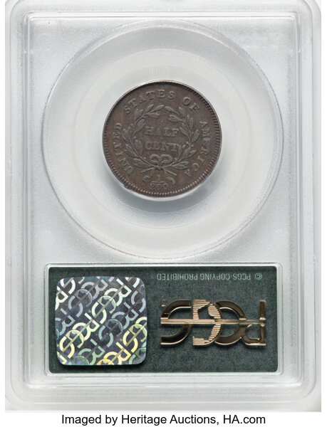 image for: 1795 1/2 C Lettered Edge, C-2a, B-2a, R.3, VF20 PCGS. Housed in a Generation 3.1 green label holder. PCGS Population: (0/9)...
