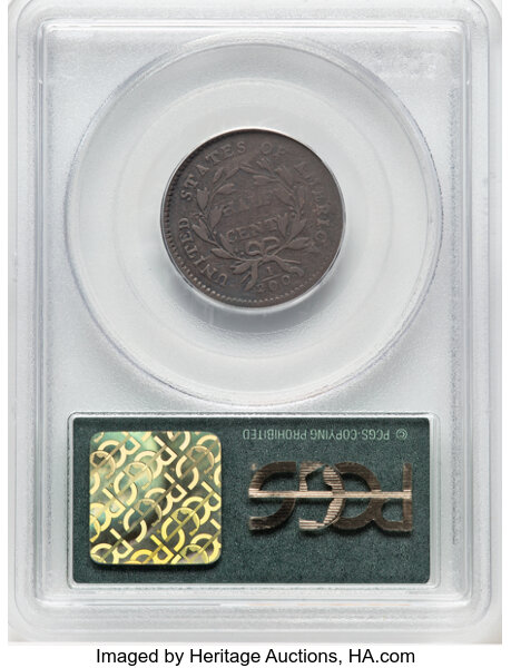 image for: 1794 1/2 C Normal Head, Small Edge Letters, C-4a, B-6b, R.3, VG10 PCGS. Housed in a Generation 3.1 green label holder. PCGS...