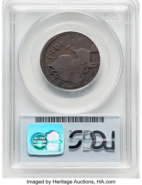 image for: 1786 Vermont Copper, Bust Left, RR-10, Bressett 8-G, W-2045, R.4, VG10 PCGS. PCGS Population: (0/5)....