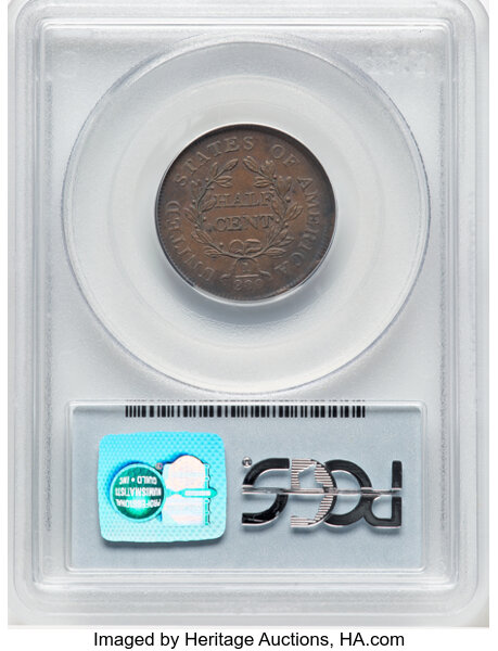 image for: 1804 1/2 C Crosslet 4, No Stems, C-12, B-11, R.2, AU53 PCGS. PCGS Population: (0/17)....