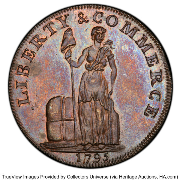 image for: 1795 Talbot, Allum, & Lee Cent MS64 Brown PCGS. Fuld-1, W-8620, Rulau-E-NY-881, R.1. PCGS Population: (56/16 and 2/0+)....