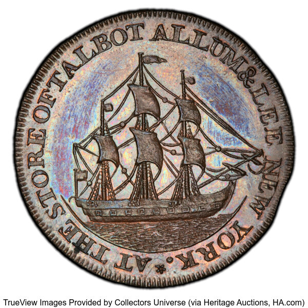 image for: 1795 Talbot, Allum, & Lee Cent MS64 Brown PCGS. Fuld-1, W-8620, Rulau-E-NY-881, R.1. PCGS Population: (56/16 and 2/0+)....