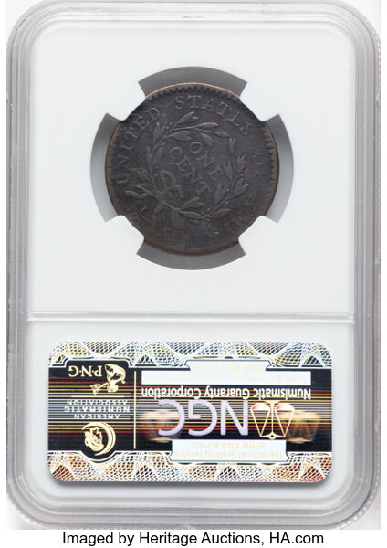image for: 1794 Head of 1794, S-43  1c NGC VF25 BN