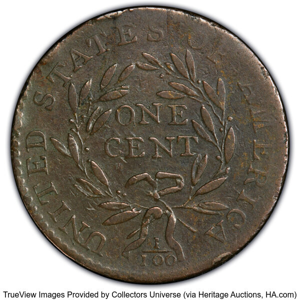 image for: 1794 1C Head of 1794, S-54, B-46, R.3, VF35 PCGS. Breen Die State I, no clash marks. This splendid Liberty Cap cent display...