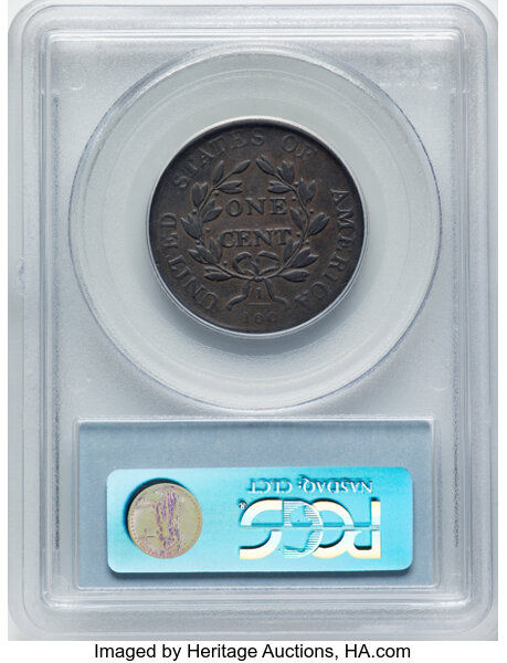 image for: 1802 1C No Stems, S-231, B-9, R.1, VF35 PCGS. PCGS Population: (13/22)....