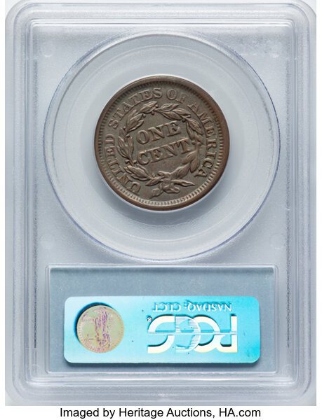 image for: 1857 Small Date, N-4 1c PCGS XF45 BN