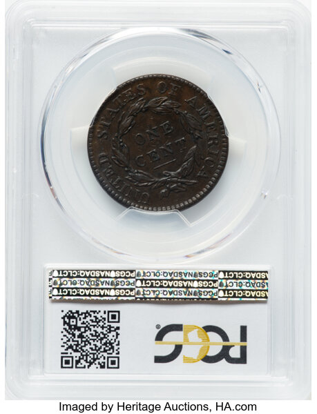 image for: 1819/8 Large Date 1c PCGS AU50 BN
