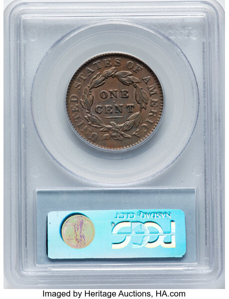 image for: 1831 Medium Letters, N-3 1c PCGS AU53 BN CAC