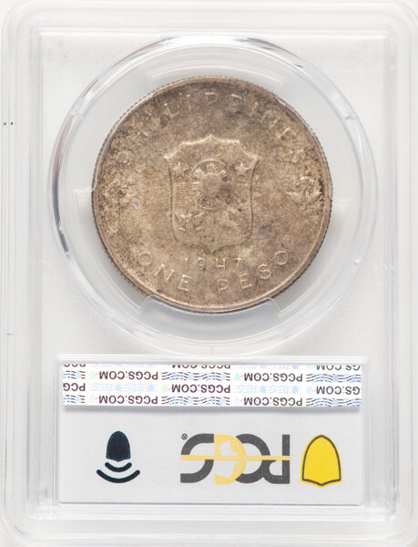image for: 1947-S Philippines Peso, MacArthur, MS65 PCGS....
