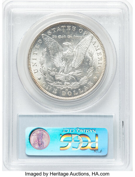image for: 1900-O/CC $1 VAM-12 MS63 PCGS. CAC. A Top 100 Variety. CAC Population: (163/474). Mintage 12,590,000....
