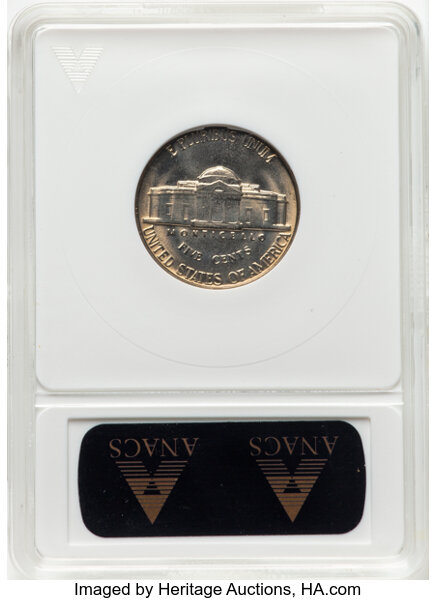 image for: 1948 5C MS65 Full Steps ANACS.  Housed in a small-sized holder....